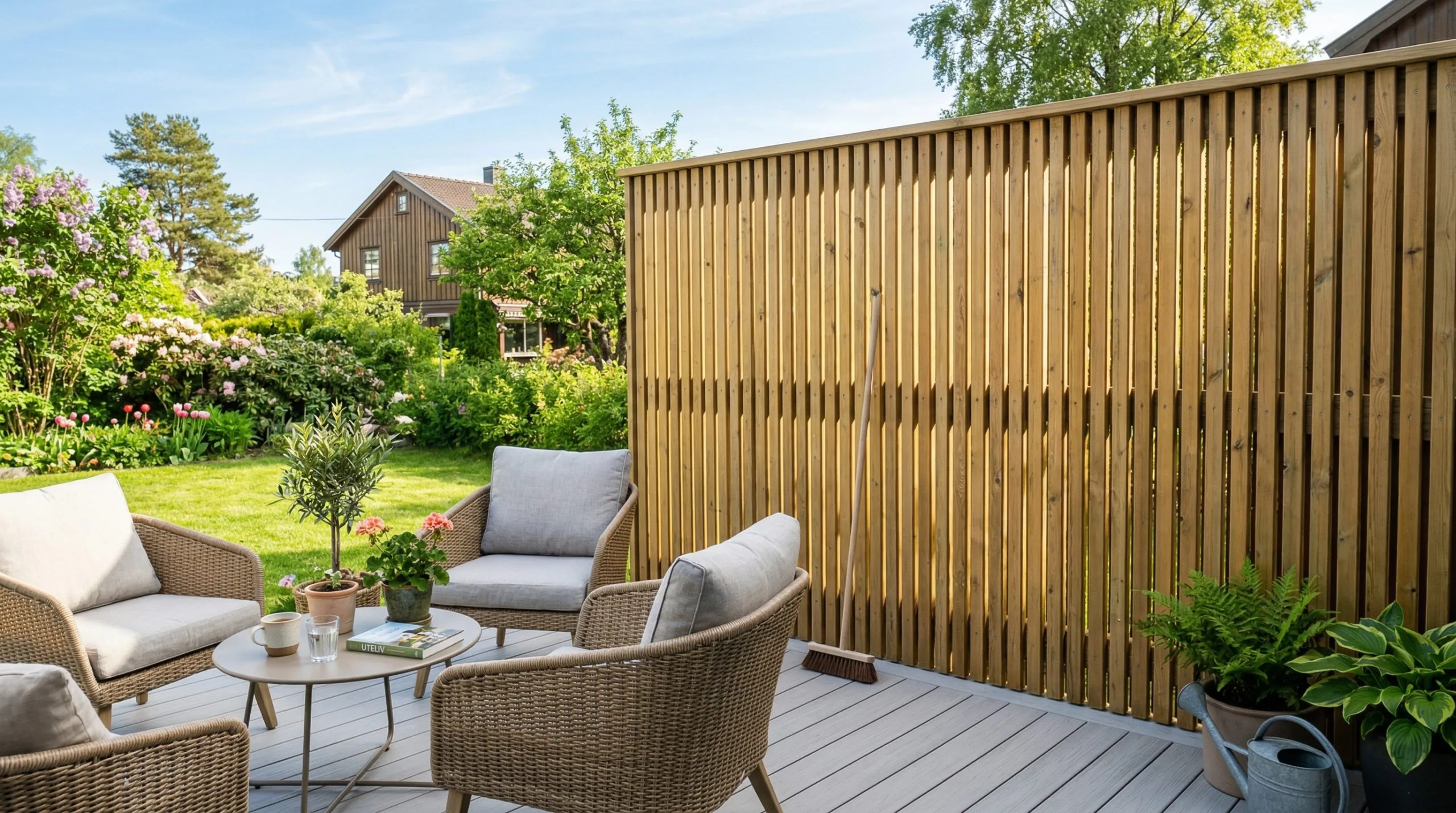 How to get an outdoor slat wall ready for spring after winter